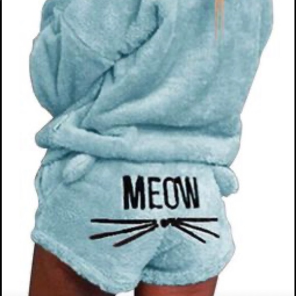 Brand new MEOW plushy comfy cozy lounge set. 🐱BLUE! ✨ - Picture 2 of 16